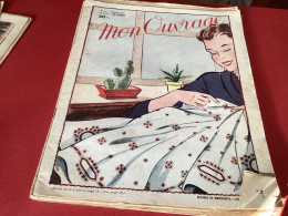 Mon Ouvrage, 1954,   32 Pages Numéro 64 Femme, Avec Une Nappe à La Main Catus - Fashion