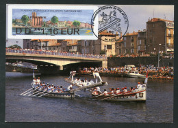 FRANCE (2023) Carte Maximum Card ATM LISA - Assemblée Générale Philapostel Cap D'Agde, Joutes Nautiques Pont Sur Hérault - 2020-…