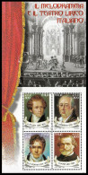 [Q] Italia / Italy 2001: Foglietto Teatro Lirico E Melodramma / Opera Composers S/S ** - Musique