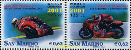 4841 MNH SAN MARINO 2002 HOMENAJE A MANUEL POGGIALI CAMPEON DEL MUNDO DE 125 CC - Ungebraucht