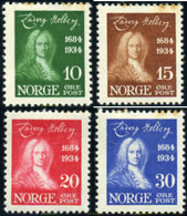 101852 HINGED NORUEGA 1934 250 ANIVERSARIO DEL NACIMIENTO DE LUDWING HOLBERG - Covers & Documents