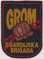 CROATIA ARMY 2nd GUARD BRIGADE THUNDER" PATCH , 2nd TYP - Ecussons Tissu