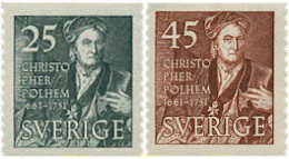 107262 MNH SUECIA 1951 BICENTENARIO DE LA MUERTE DE CHRISTOPHER POLHEM - Unused Stamps