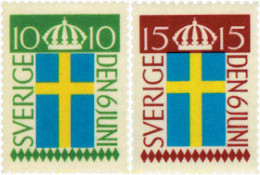 107420 MNH SUECIA 1955 FIESTA NACIONAL Y CINCUENTENARIO DE LA BANDERA NACIONAL - Neufs