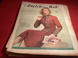 Le Petit écho De La Mode Magazine De Mode Paris 1939, Numéro 44 Mots Simples Femme, Assise Avec Un Livres Mode De Sayon - Mode