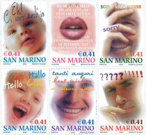 110707 MNH SAN MARINO 2002 SELLOS DE MENSAJES - Unused Stamps
