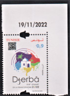 2022- Tunisie- 18ème Sommet De La Francophonie, Djerba 2022 1v Coin Daté.  MNH** - Other & Unclassified