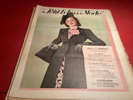 Le Petit écho De La Mode Magazine De Mode Paris 1940, Numéro 15 Femme Habillée En Noir Avec Chapeau Noir, Sac Noir, Gant - Mode