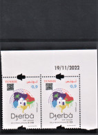 2022- Tunisie- 18ème Sommet De La Francophonie, Djerba 2022 En Paire Coin Daté 2v. MNH*** - Autres & Non Classés