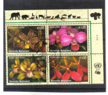 KPÖ37 UNO WIEN  2005 MICHL 435/38 VIERERBLOCK GEFÄHRTERTE ARTEN Used / Gestempelt - Unused Stamps