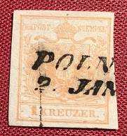 Österreich 1850 1Kr Ockergelb Ia HP Tadellos Gestempelt (Austria Autriche Nr.1 - Used Stamps