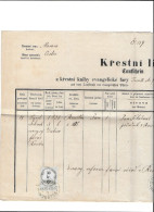 Österreich Austria  Taufschein 1878 Roustce Revenue Stamps Stempelmarken Fiscal - Revenue Stamps