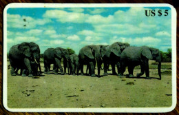 SCHEDA TELEFONICA PHONECARD DISNEY U.S.A. B.E.L. INTERNATIONAL ANIMALS ELEPHANTS - Verzamelingen