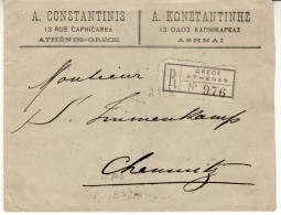 GREECE 1899 R - LETTER SENT FROM ATHENES TO CHEMNITZ - Brieven En Documenten