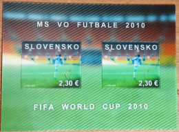 2010 Slovakia Football Soccer World Cup Miniature Sheet 3D Lenticular Print Effect Flags Of All Teams On Reverse MNH ** - Unused Stamps