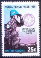 UNO New York 1989 MNH, UN Peace-keeping Forces, Nobel Peace Winner - Prix Nobel
