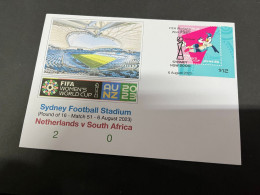 7-8-2023 (1 T 44) FIFA Women's Football World Cup Match 51 ($1.20 TAZUNI Stamp) Netherlands (2) V South Africa (0) - Sonstige & Ohne Zuordnung