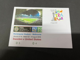 7-8-2023 (1 T 44) FIFA Women's Football World Cup Match 52 (Australia Stamp) Sweden (0-5) V USA (0-4) - Andere & Zonder Classificatie