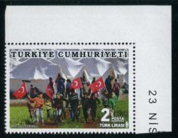 Türkiye 2018 Mi 4426 MNH National Sovereignty And Children's Day, Flag, Tent, Children - Unused Stamps