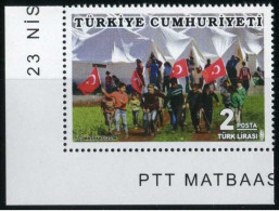 Türkiye 2018 Mi 4426 MNH National Sovereignty And Children's Day, Flag, Tent, Children - Unused Stamps