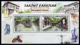 Türkiye 2018 Mi 4418-4419 MNH Historical Bazaars: Safranbolu, Markets, Old Houses, Cafe, Townscapes [Block 175] - Autres & Non Classés