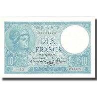 France, 10 Francs, Minerve, 1939, 1939-10-19, SUP, Fayette:7.12, KM:84 - 10 F 1916-1942 ''Minerve''