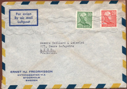 ENVELOPPE EN 1951 POUR LYON - BEAUX TIMBRES - Briefe U. Dokumente