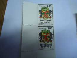 CONGO  MNH    STAMPS PAIR ARMS  LIONS - Unused Stamps