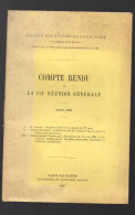 Saint Gaudens (31) Compte-rendu De La 3e Réunion Générale De La Soc Des Etudes Du Comminges 1886  (M5768) - Midi-Pyrénées