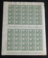 WALLIS ET FUTUNA - 1930-38 -  N°YT. 51 - Case De Chef 30c - Bloc De 50 Bord De Feuille - Neuf Luxe ** / MNH - Unused Stamps