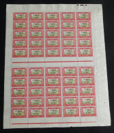 WALLIS ET FUTUNA - 1930-38 -  N°YT. 52 - Case De Chef 40c - Bloc De 50 Bord De Feuille - Neuf Luxe ** / MNH - Unused Stamps
