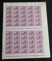 WALLIS ET FUTUNA - 1930-38 -  N°YT. 54 - Case De Chef 50c - Bloc De 50 Bord De Feuille - Neuf Luxe ** / MNH - Unused Stamps