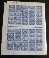 WALLIS ET FUTUNA - 1930-38 -  N°YT. 60 - Bougainville 1f50 - Bloc De 50 Bord De Feuille - Neuf Luxe ** / MNH - Unused Stamps
