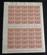 WALLIS ET FUTUNA - 1930-38 -  N°YT. 61 - Bougainville 2f - Bloc De 50 Bord De Feuille - Neuf Luxe ** / MNH - Unused Stamps