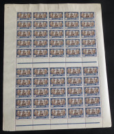WALLIS ET FUTUNA - 1930-38 -  N°YT. 63 - Bougainville 5f - Bloc De 50 Bord De Feuille - Neuf Luxe ** / MNH - Unused Stamps