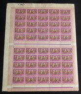 WALLIS ET FUTUNA - 1930-38 -  N°YT. 64 - Bougainville 10f - Bloc De 50 Bord De Feuille - Neuf Luxe ** / MNH - Unused Stamps