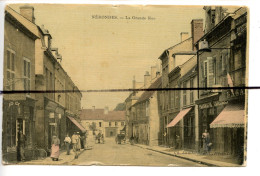 CPA COLORISEE COULEUR .  CHER. D18. Nérondes. La Grande Rue . - Nérondes