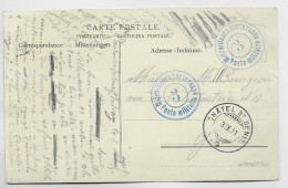 HELVETIA SUISSE CARTE BEX + POSTE MILITAIRE MITRAILLEUSE FORTERESSE 3 1911 + CHATEL ST DENIS  POUR GENEVE - Sellados