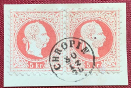 CHROPIN 1878 (Chropyně = Tschechien Mähren Kremsier)  Fingerhutstempel Österreich 1867 (Austria Czech Republic - Used Stamps