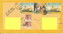 India Registered Cover Sent To Denmark 26-6-2009 Topic Stamps - Storia Postale