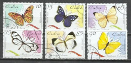 6200C-SERIE COMPLETA MARIPOSAS INSECTOS CUBA 1995 Nº 3343/3348 TEMÁTICOS BONITOS CONMEMORATIVOS - Used Stamps