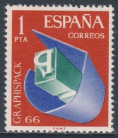 Spain Espana 1966 Mi 1597 YT 1366 Sc 1336 SG 1769 ** Graphic Arts Exhibition, Emblem GRAPHISPACK - Usines & Industries