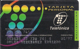 TARJETA PERSONAL DE TELEFONICA - Erreurs & Variétés