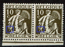 339  Paire Obl  T1  Manque Ligne Main Droite - 1931-1960