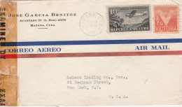 Cuba Old Censored Cover Mailed - Lettres & Documents