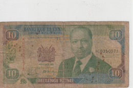 CENTRAL BANK OF KENIA  .  10 SHILLINGS  .  14-10-1989  N°  AC 0350571  .  2 SCANES - Kenya