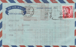 Hong Kong China Aerogramme Mailed - Entiers Postaux