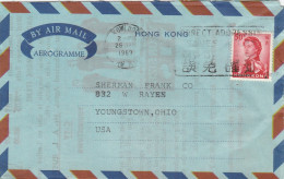 Hong Kong China Aerogramme Mailed - Entiers Postaux