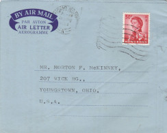 Hong Kong China Aerogramme Mailed - Interi Postali