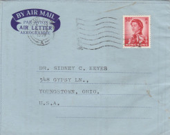 Hong Kong China Aerogramme Mailed - Postwaardestukken